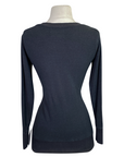 Two Bits Equestrian Bamboo V Neck Sweater in Black - Women's Small