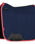 LeMieux Suede Dressage Pad in Navy/Cranberry