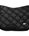 Equestrian Stockholm Jump Saddle Pad in All Black Glimmer