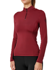 Equestrian Stockholm 'Air Breeze' Sunshirt in Bordeaux - Women's XL