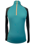 Kastel Long Sleeve 1/4 Zip in Teal/Black