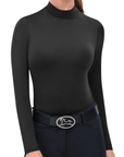 RJ Classics 'Jemma' Mock Neck Shirt in Black
