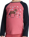 LeMieux Mini 'Jamie Chancer' Long Sleeve Top in Cranberry