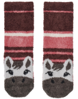 LeMieux 'Mini Fluffy Character' Socks in Andalusian Pony Cranberry