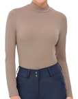 RJ Classics 'Jemma' Mock Neck Shirt in Truffle