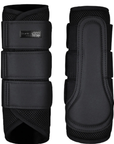 Equestrian Stockholm Mesh Brushing Boots in All Black