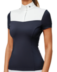 Equestrian Stockholm 'Refined' Competition Shirt in Navy/White