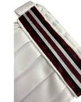 Dara James Designs Stock Tie in White/Black/Burgundy
