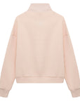 Hannah Child's 'Charlie' 1/4 Zip Warm Up Sweater in Biscotti - Women's Medium