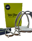 Tech Stirrups 'Hunter/Jumper' Sloped Showing Safety Stirrups in Stainless Steel