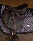 Equestrian Stockholm Modern Jump Saddle Pad in Dark Violet