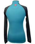 Kastel Long Sleeve 1/4 Zip in Teal/Black