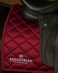 Equestrian Stockholm Dressage Saddle Pad in Line Bordeaux