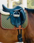 Sixteen Cypress Dressage Saddle Pad in Olive & Cognac