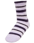 LeMieux Mini 'Sabrina' Stripe Fluffy Socks in Lilac