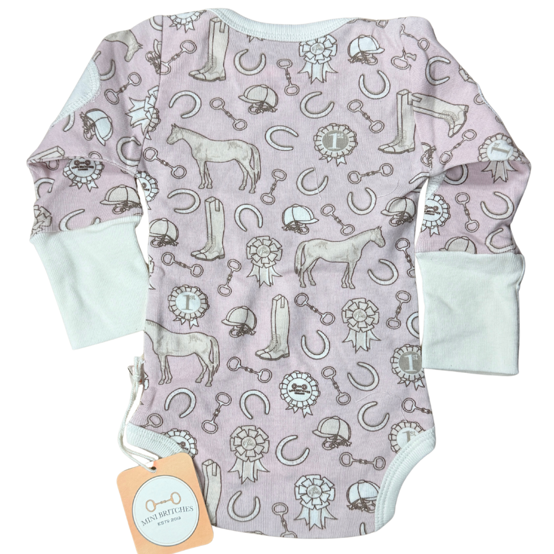 Mini Britches Long Sleeve Onesie in Let's Show