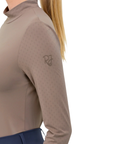 RJ Classics 'Jemma' Mock Neck Shirt in Truffle