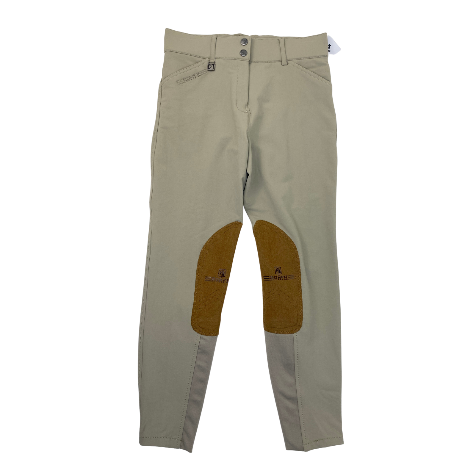 Front of Romfh &#39;Sarafina&#39; Knee Patch Breeches in Tan