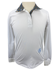 Essex Classics Talent Yarn Kids Long Sleeve Show Shirt in White/Carrots - Children's Medium