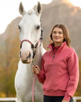 LeMieux 'Keira' Quarter Zip Sweater in Cranberry