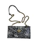 Tucke Tweed Equestrian 'Cor De Star' Clutch in White Snakeskin