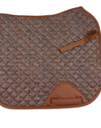 Sixteen Cypress Dressage Saddle Pad in Herringbone/Cognac