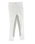Free Ride Equestrian Children's 'Lux' Breeches in White/Grey