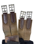 Anatomical Leather Girth w/ Fleece Cover in Brown