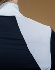 Equestrian Stockholm 'Refined' Competition Shirt in Navy/White