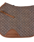 Sixteen Cypress Dressage Saddle Pad in Herringbone/Cognac