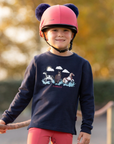 LeMieux Mini 'Poppy' Long Sleeve Shirt in Navy