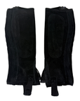 Perri's Suede Zipper Half Chaps in Black