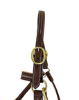 Leaders Triple Stitch Leather Halter in Brown