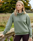 LeMieux 'Keira' Quarter Zip Sweater in Rosemary