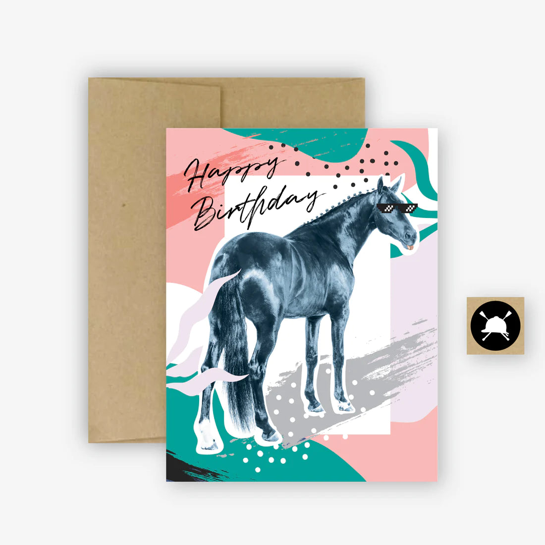 Hunt Seat Co. Pop Art Horse Birthday Card