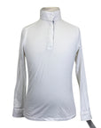 Dover Saddlery 'CoolBlast' Show Shirt Long Sleeve in White/Show Jumping