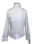 Chestnut Bay SkyCool 'Liberty' Youth Long Sleeve Show Shirt in White/Butterflies