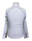 Chestnut Bay SkyCool 'Liberty' Youth Long Sleeve Show Shirt in White/Butterflies
