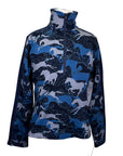 Kerrits Plush Print Fleece Zip Sweater in Night Gallop