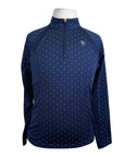Ariat TEK Heat Series Long Sleeve Shirt in Navy/White Polka Dots
