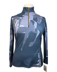 Arista Equestrian 'Luxe' 1/4 Zip Shirt in Navy Horse Design