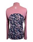 Novella Equestrian 'The Diva' Long Sleeve Shirt in Toasted Mauve Garden