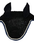 Crochet Fly Bonnet in Black/Blue - Cob