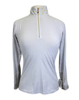 70° Laser Cut Sun Shirt in White/Yellow