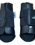 Outside of Masta Leather Look Neoprene Brushing Boot Set in Black