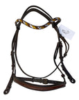 Kavalkade Bridle in Brown/Gold and Silver Rhinestones