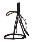 Kavalkade Bridle in Brown/Gold and Silver Rhinestones