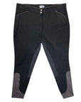 Dover Saddlery 'Wellesley' Full Grip Breeches in Black/Grey
