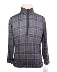 Kerrits Kids Ice Fil Long Sleeve Shirt in Blackberry Plaid