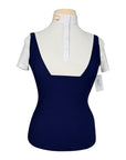 Rider's Gene Short Sleeve Jersey Competition Polo in Navy/White